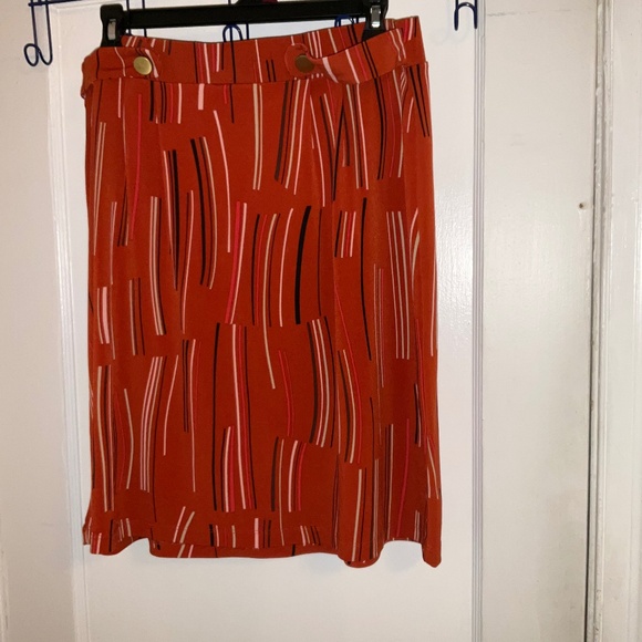 Attention BURNT ORANGE Women’s Skirt Size Large - Picture 1 of 8
